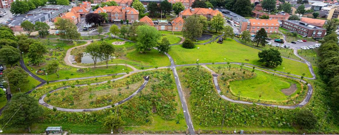 Stor institution bliver del af klimatilpasset park i Aarhus